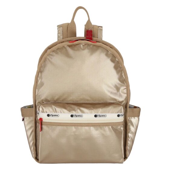 LESPORTSAC x Haribo | Route Small Backpack in Gold Patent Shine - Picture 1 of 11